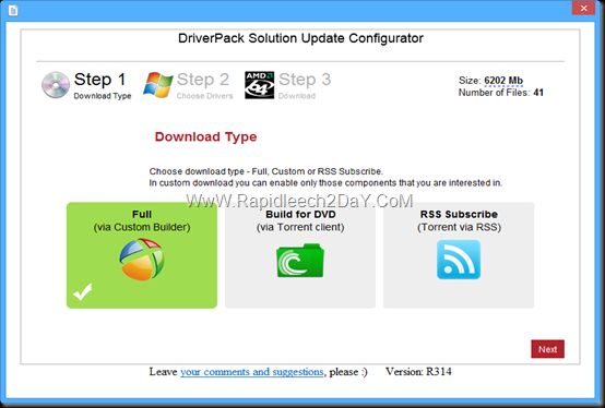 DriverPack Solution 13- Update configurator