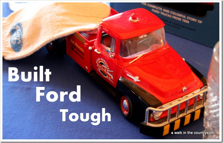 truck as centerpiece on Ford table