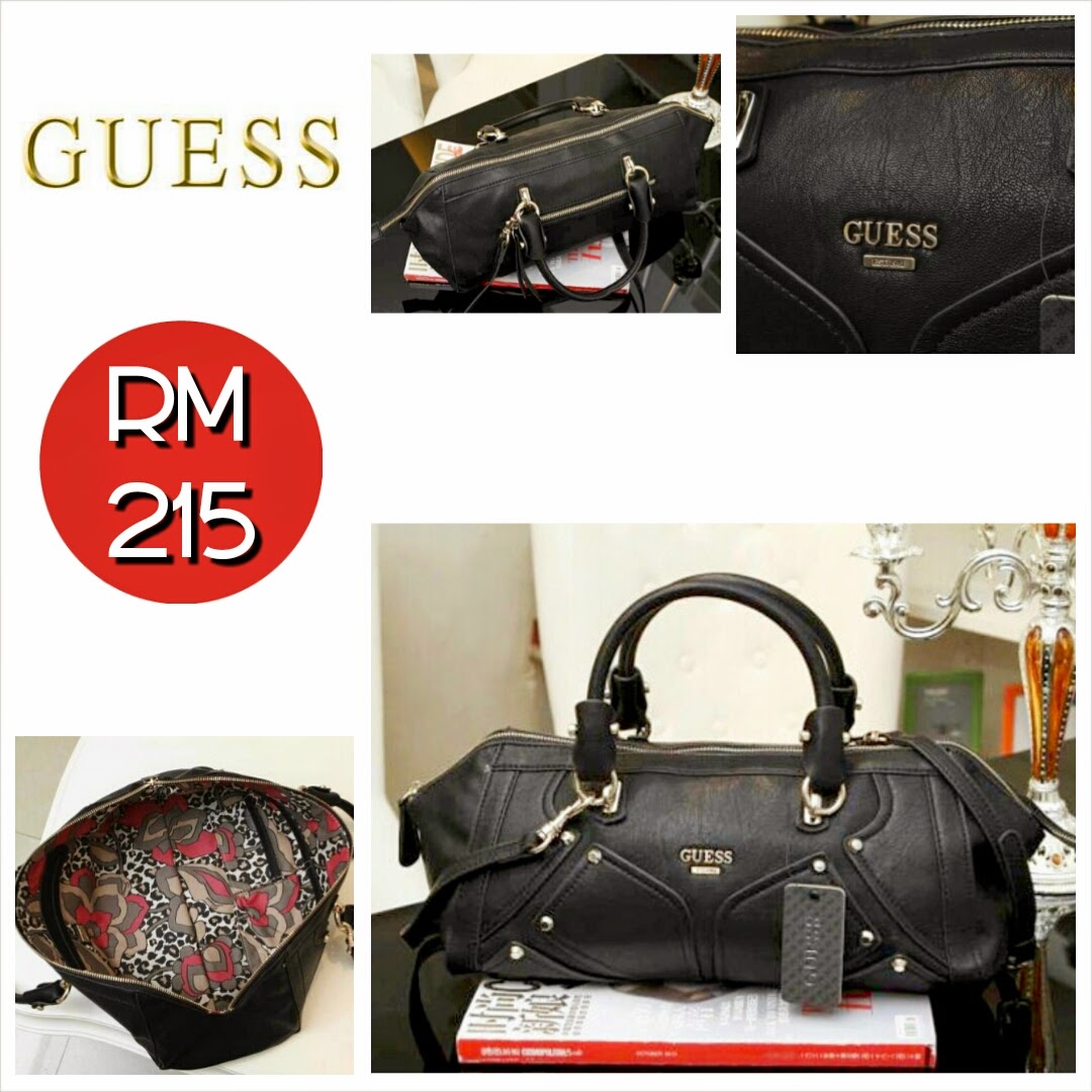 GUESS Bowling Bag (Black, Beige & Light Blue) SHANTEK COLLECTION