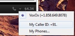 voxox caller id changing option