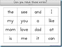 You Can Read Sight Words Word Count Assessment1a