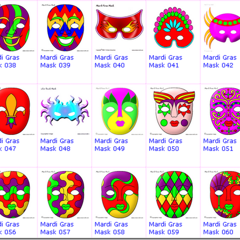 Mascaras muy vistosas para carnaval