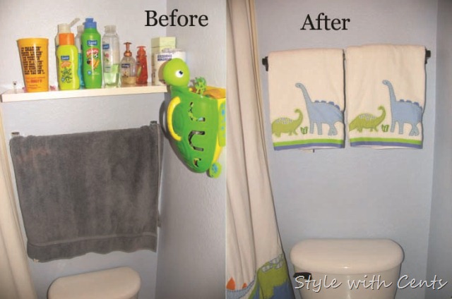 bathroom renovation using rustoleum oild rubbed bronze spray paint upstairs bath before after5