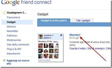 gadget membri google friend connect