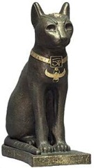 Gatto sacro statuetta divinità egizia