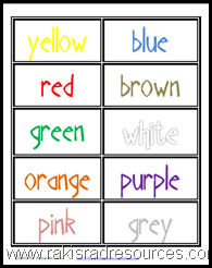 Download these free color word cards to help your students learn to read the words associated with colors