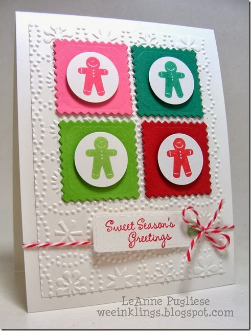 LeAnne Pugliese WeeInklings Merry Monday 77 Jolly Bingo Bits Fab Friday 27 Christmas Card Stampin UP