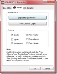 GB32 Properties Printer