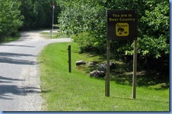 7112 Restoule Provincial Park - bear country warning sign