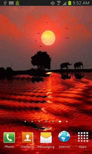African Sunset Live Wallpaper