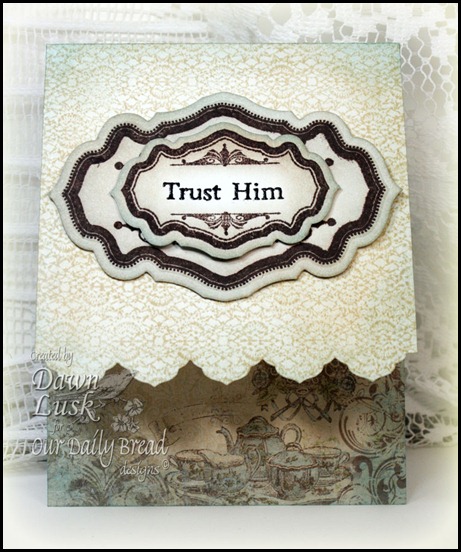 Our Daily Bread designs, Crocheted Background, Antique Label Designs, and Antique Labels and Border, Words of Faith 