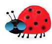 Cute cartoon ladybug