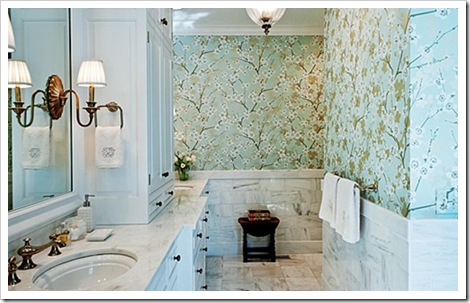blue-schumacher-wall-covering-paper-powder-room-leland-white-aqua-decorating-ideas-home-decor-pretty-designs