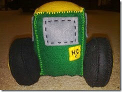 Tractor Felt with Owners Initials Back View