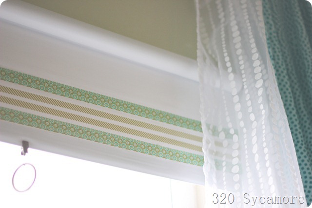 craft tape on roller shades