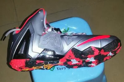 pink and grey lebrons