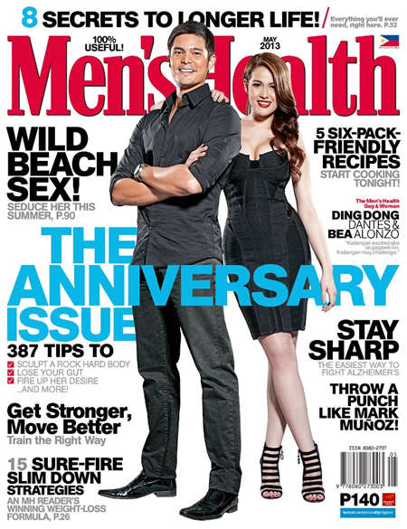 Dingdong Dantes and Bea Alonzo cover Men's Health Ph May 2013 issue