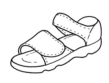 Sandal Coloring Pages