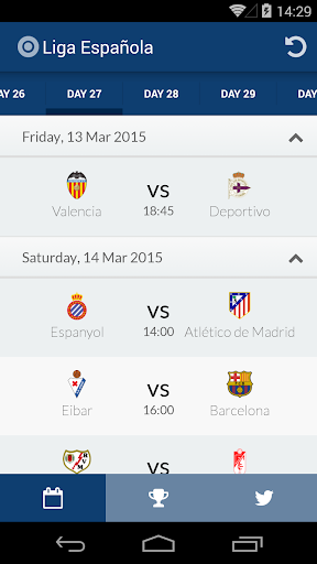 Scores Liga BBVA