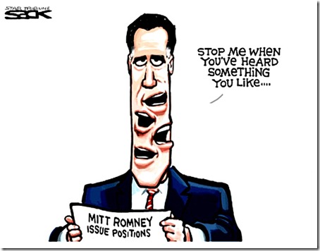Romney double tongued positions toon