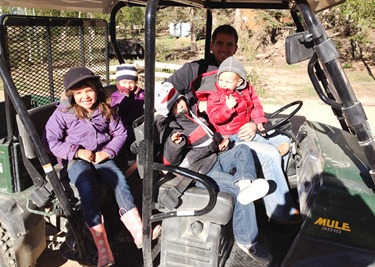 wes with kiddos on mule (1 of 1)
