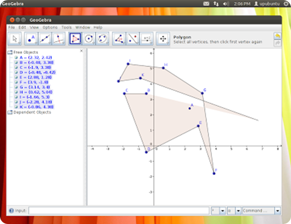 Guida a GeoGebra, software per l'apprendimento e l'insegnamento della matematica: barra del menu Opzioni.