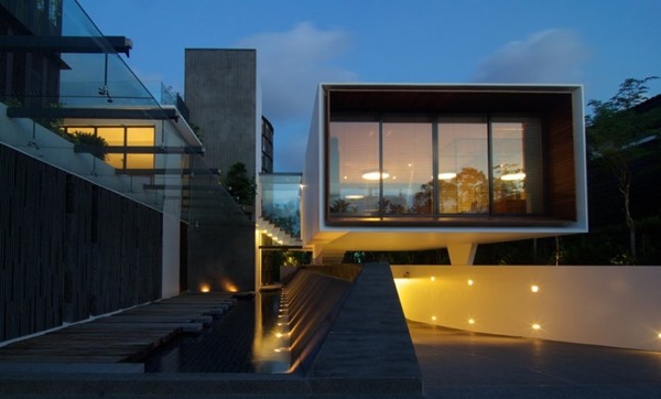 Dalvey Estate / arquitectos Aamer casa-de-fachada-moderna-con-hormigon