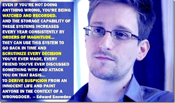 Edward Snowden with quote on NSA