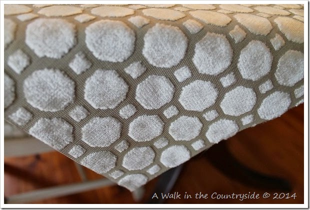 neutral chenille raised fabric for dining room chairs