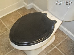 DIY Black Toilet Seat