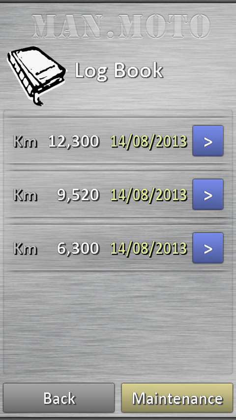 Motorcycle maintenance Screen 3