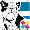 Dog face for[+]HOMEきせかえテーマ logo