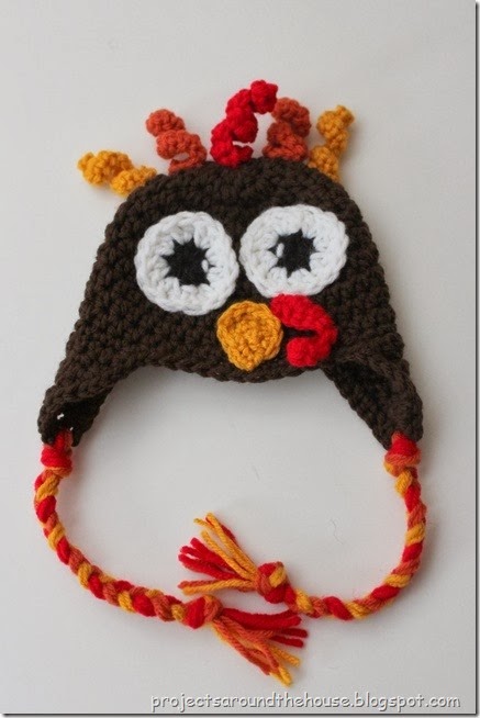 Projects Around the House: Crochet Turkey Baby Hat Pattern