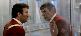 c0 Spock is dying in this scene from Star Trek II: The Wrath of Khan