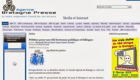 TV bretona manifestacion e peticion