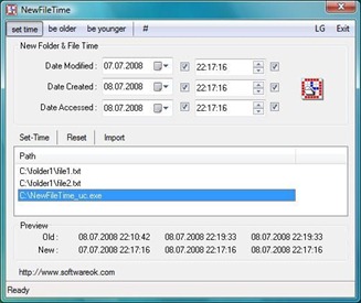 Change File Date with New File Time Software 