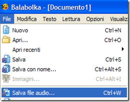 Balabolka Salva file audio