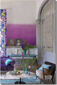 Dip dye ombre walls- PURPLE via poppytalk