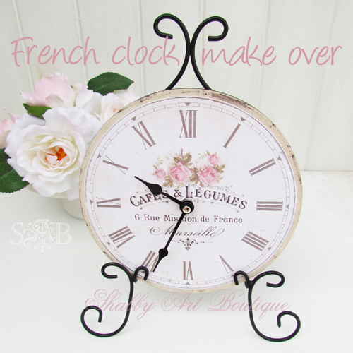 Shabby Art Boutique French clock 4