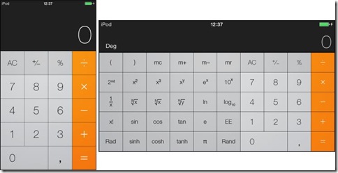 Tastiera calcolatrice iOS
