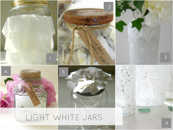 Jars Light White Collage