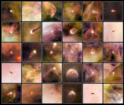 30 proplyds descobertos pelo Hubble