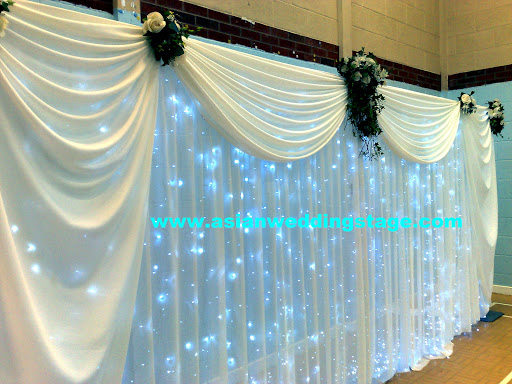 silver wedding backdrop rose theme