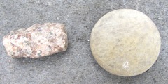 rocks rectangular and round