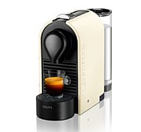 Nespresso ‘U’ coffee machine PIXIE STAINLESS STEEL OFFERS Trade in any coffee machine  simple compact stylish design $100 off retail price Best Denki outlets