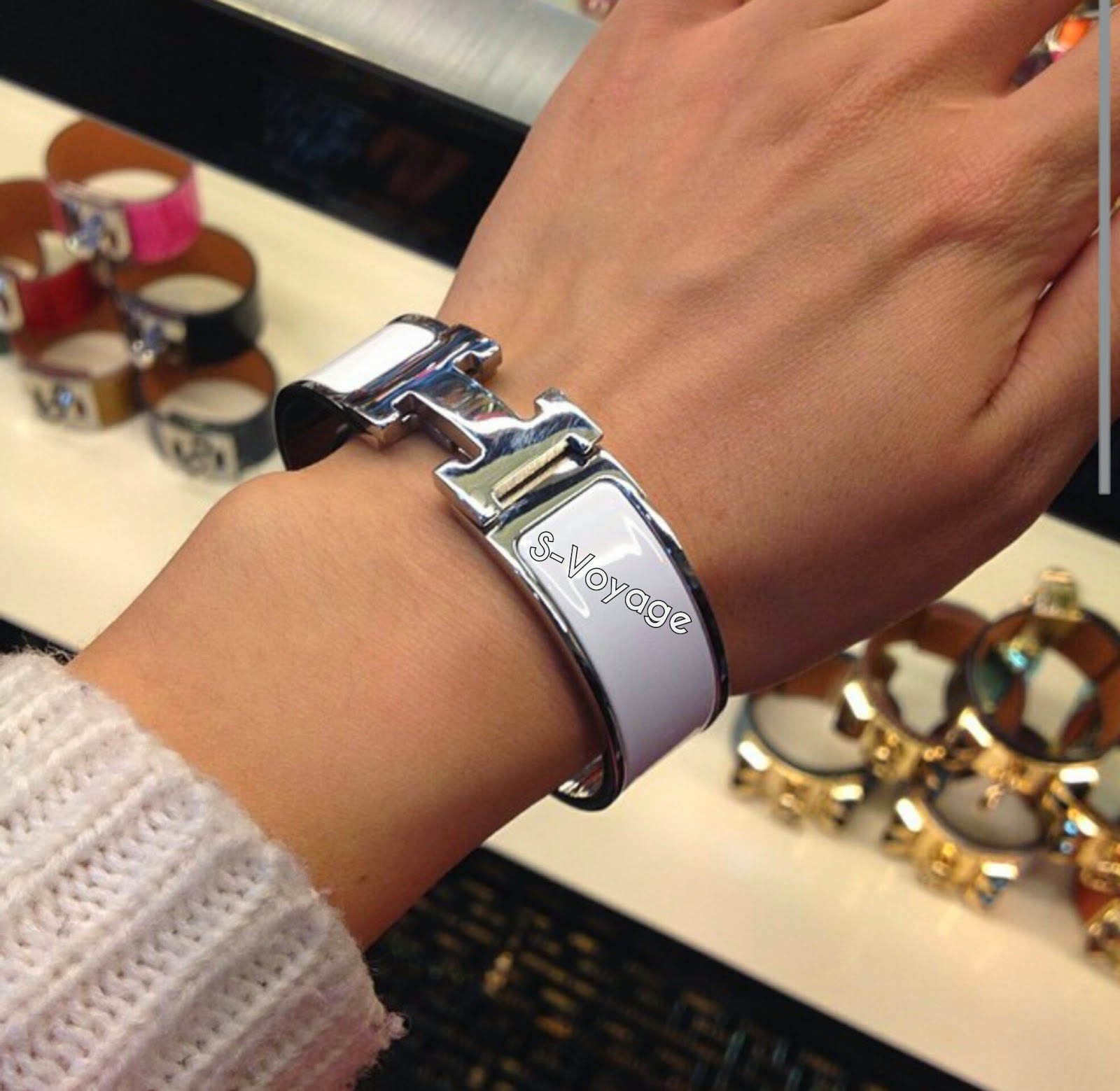 Always Authentic @ S-Voyage: Hermes Clic H Bracelet in White ...