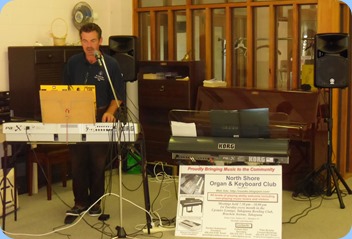 Peter Littlejohn playing his Korg Pa1X for the members of St Annes Club for the Blind