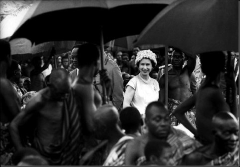 ACCRA, Ghana — Queen Elizabeth II on a state visit, 1961.