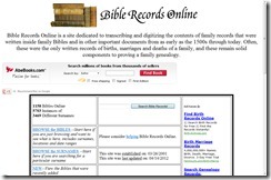 Bible Records Online Website