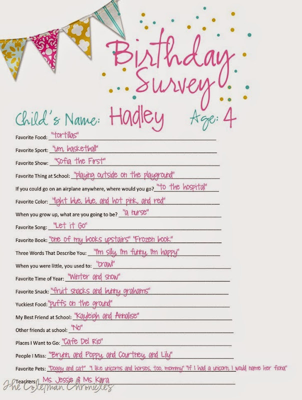 Hadley4thbirthdaysurvey